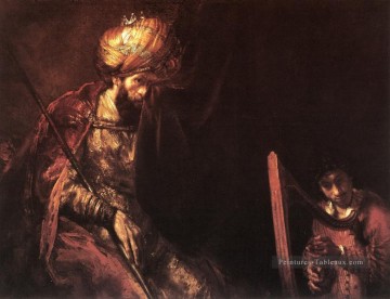Saul et David portrait Rembrandt Peinture à l'huile